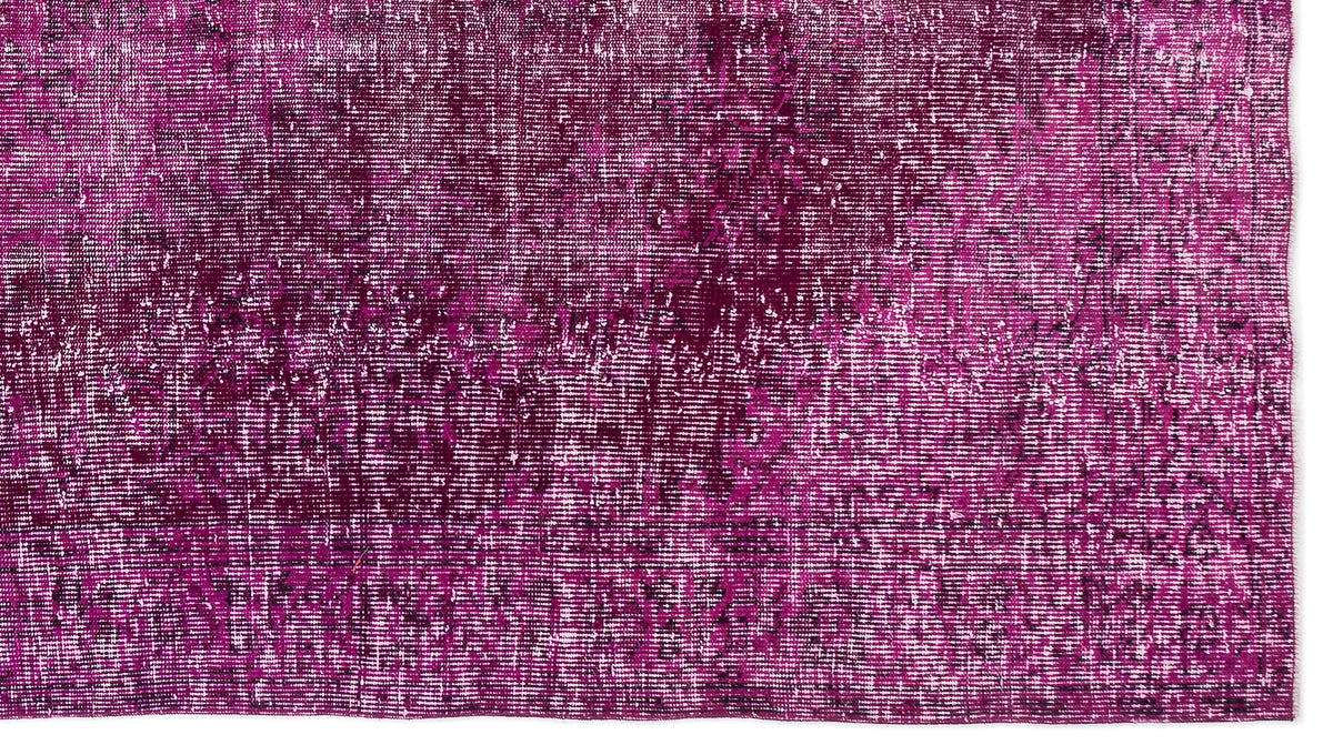 Fuchsia Over Dyed Vintage Rug 5&#39;11&#39;&#39; x 10&#39;10&#39;&#39; ft 181 x 329 cm