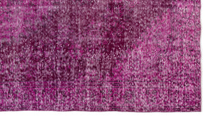 Fuchsia Over Dyed Vintage Rug 5'11'' x 10'10'' ft 181 x 329 cm