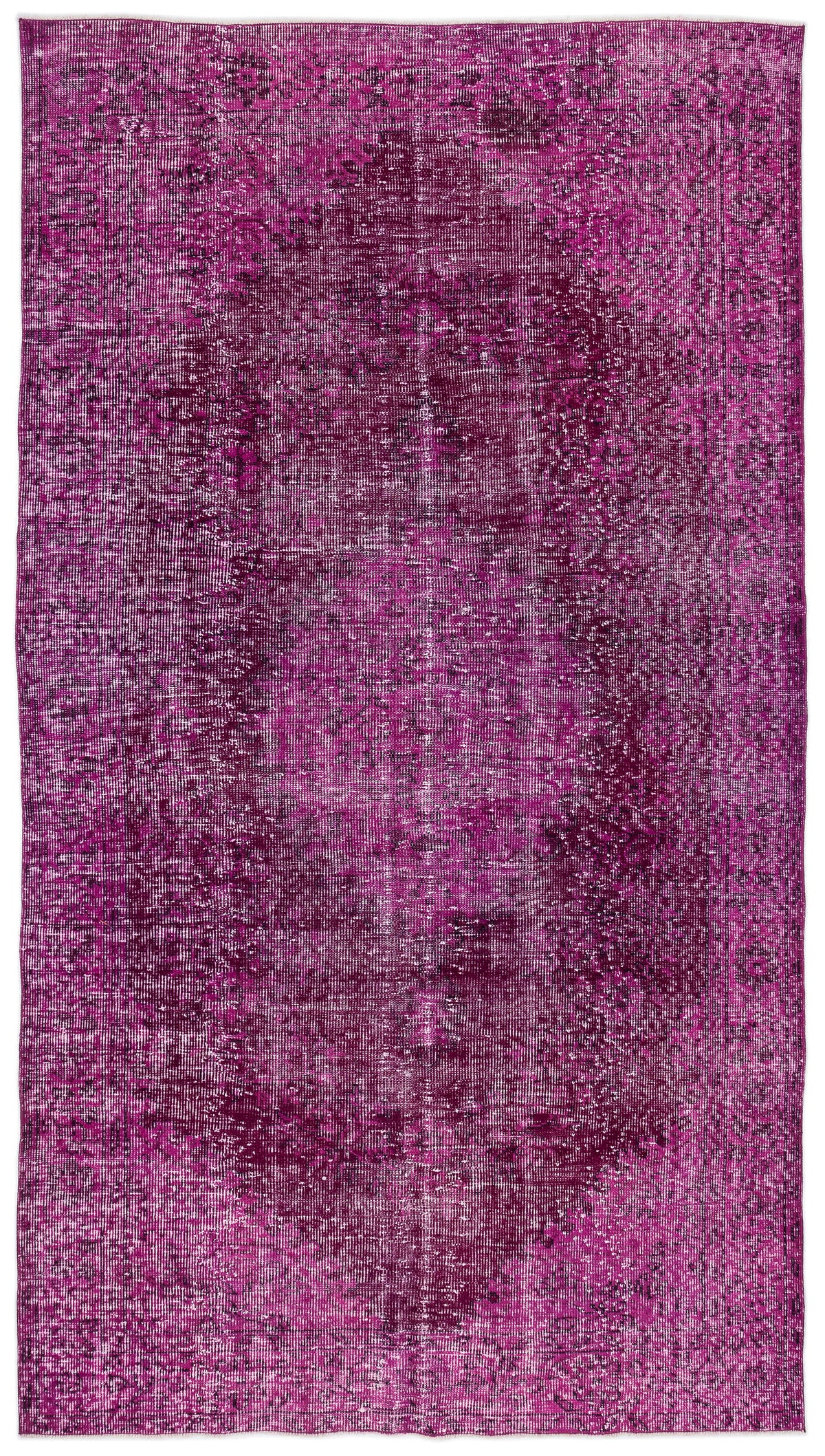 Fuchsia Over Dyed Vintage Rug 5&#39;11&#39;&#39; x 10&#39;10&#39;&#39; ft 181 x 329 cm