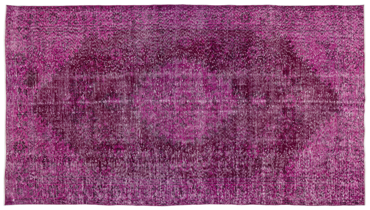 Fuchsia Over Dyed Vintage Rug 5&#39;11&#39;&#39; x 10&#39;10&#39;&#39; ft 181 x 329 cm