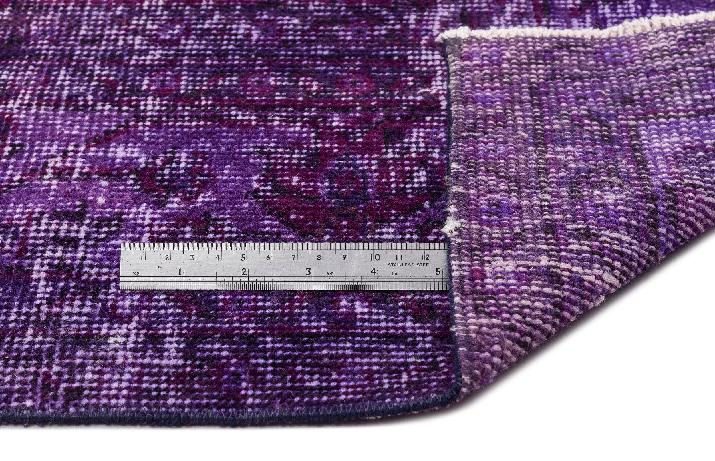 Purple Over Dyed Vintage Rug 5'9'' x 9'11'' ft 175 x 301 cm