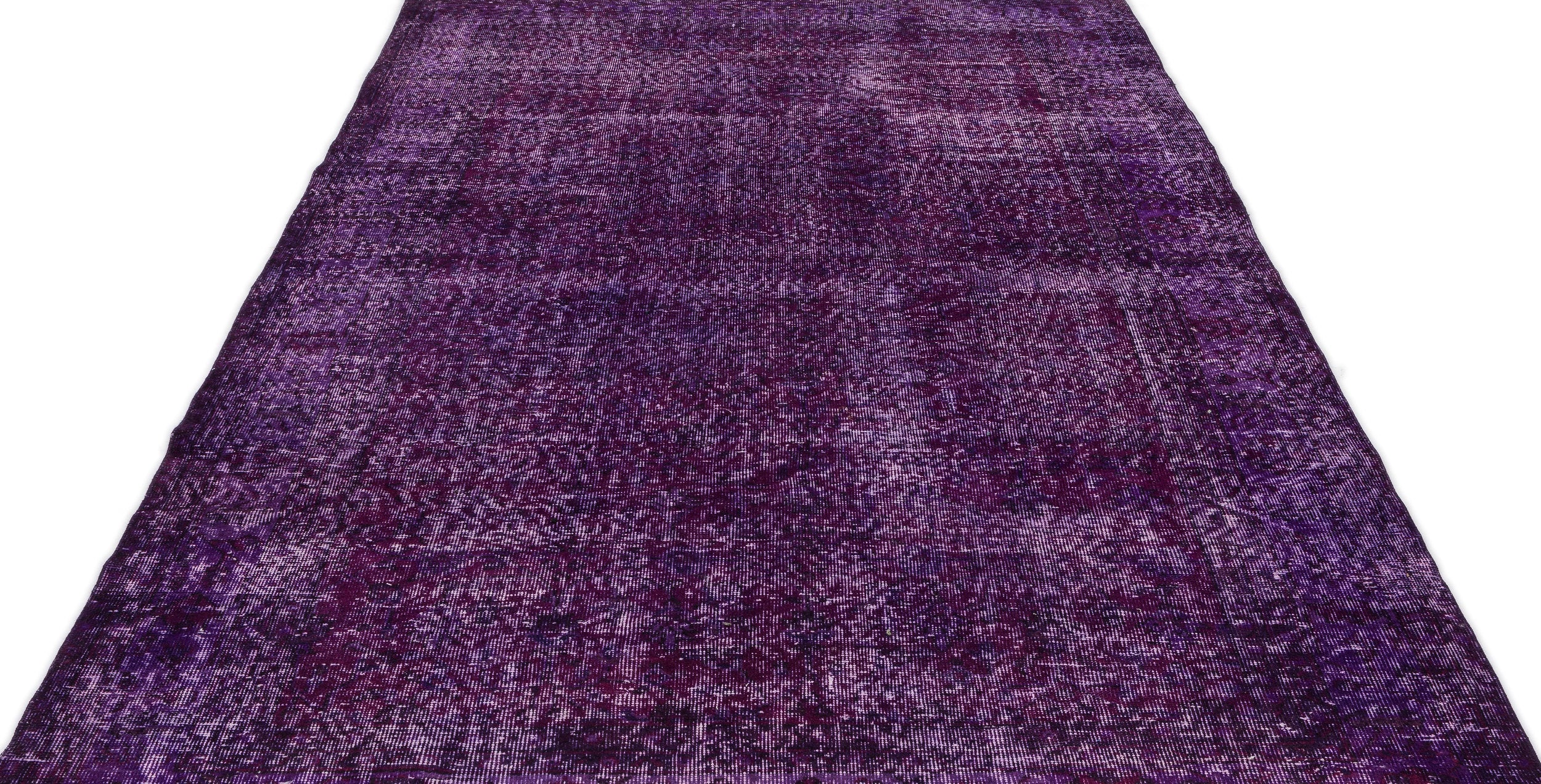 Purple Over Dyed Vintage Rug 5'9'' x 9'11'' ft 175 x 301 cm