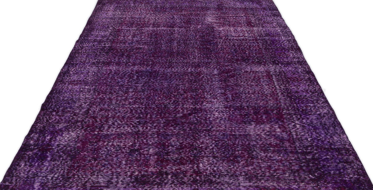 Purple Over Dyed Vintage Rug 5&#39;9&#39;&#39; x 9&#39;11&#39;&#39; ft 175 x 301 cm