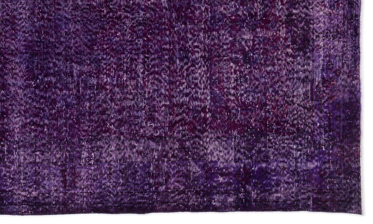 Purple Over Dyed Vintage Rug 5&#39;9&#39;&#39; x 9&#39;11&#39;&#39; ft 175 x 301 cm