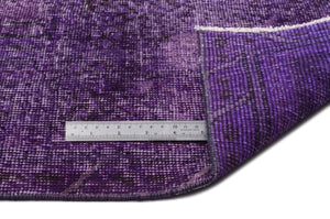 Purple Over Dyed Vintage Rug 6'7'' x 11'3'' ft 200 x 343 cm