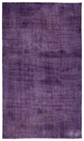Purple Over Dyed Vintage Rug 6'7'' x 11'3'' ft 200 x 343 cm