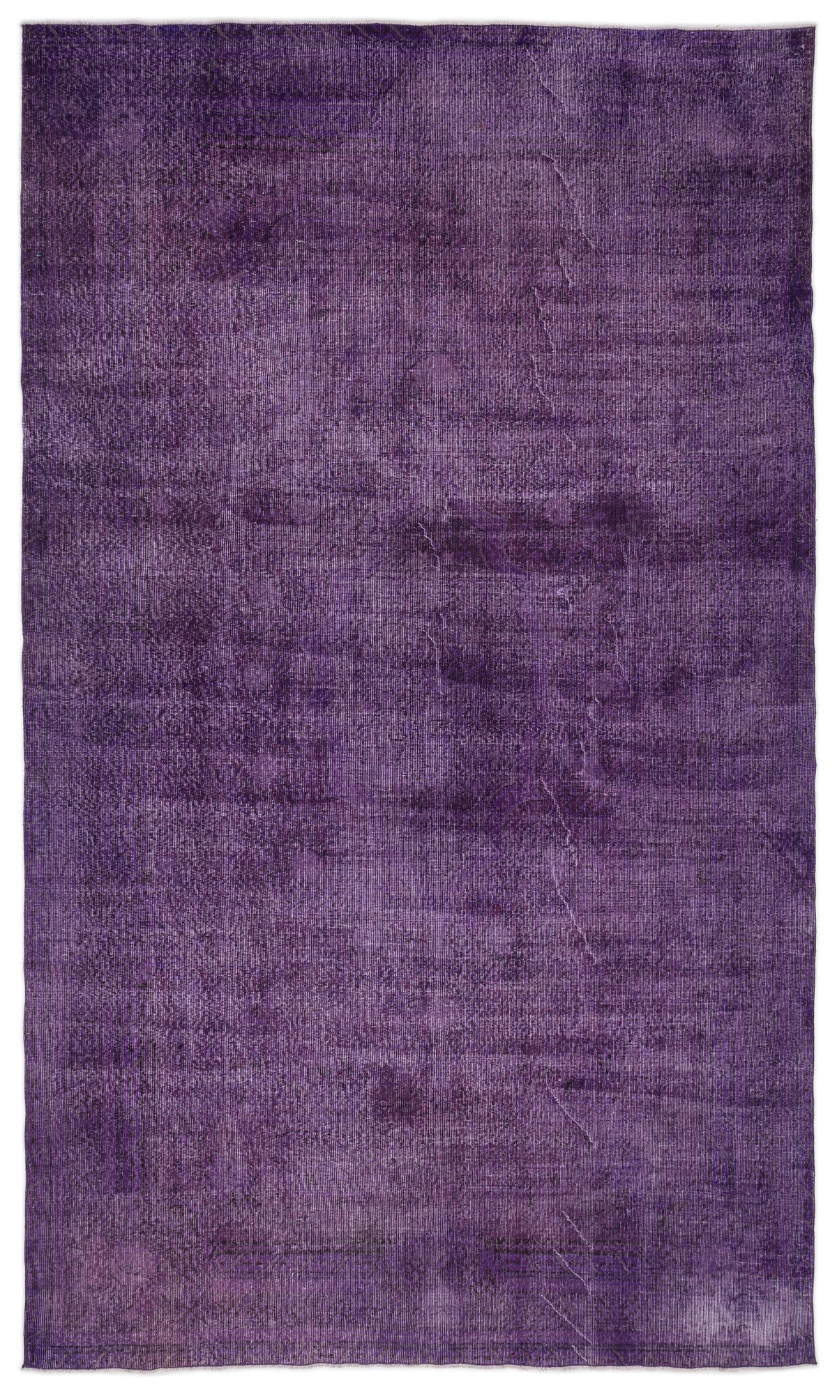 Purple Over Dyed Vintage Rug 6&#39;7&#39;&#39; x 11&#39;3&#39;&#39; ft 200 x 343 cm