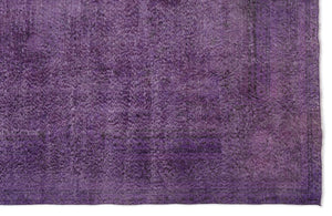Purple Over Dyed Vintage Rug 6'7'' x 11'3'' ft 200 x 343 cm