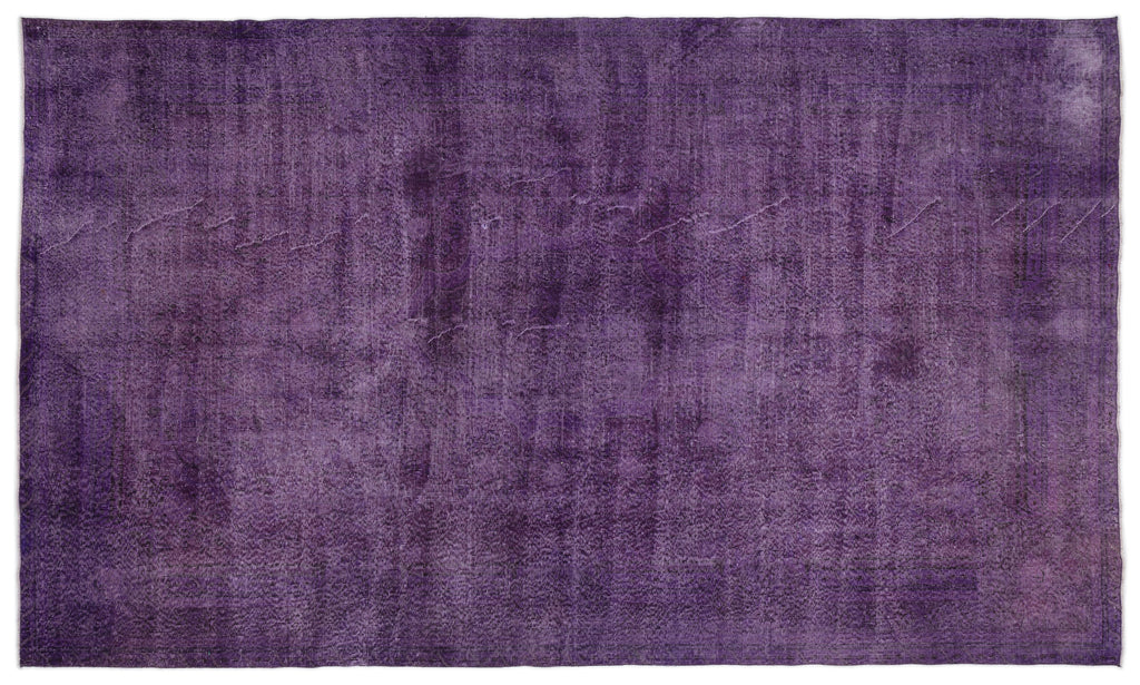Purple Over Dyed Vintage Rug 6'7'' x 11'3'' ft 200 x 343 cm