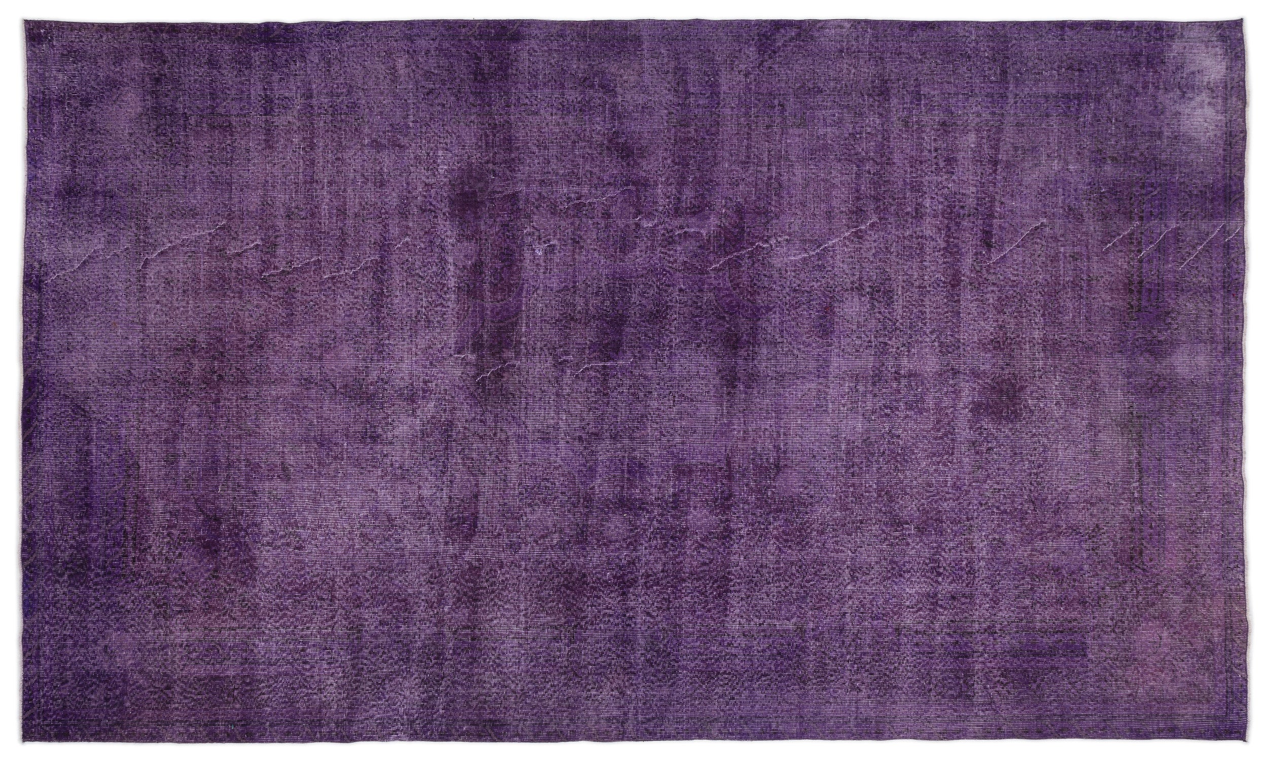 Purple Over Dyed Vintage Rug 6'7'' x 11'3'' ft 200 x 343 cm