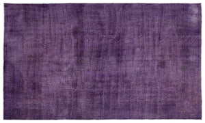 Purple Over Dyed Vintage Rug 6'7'' x 11'3'' ft 200 x 343 cm