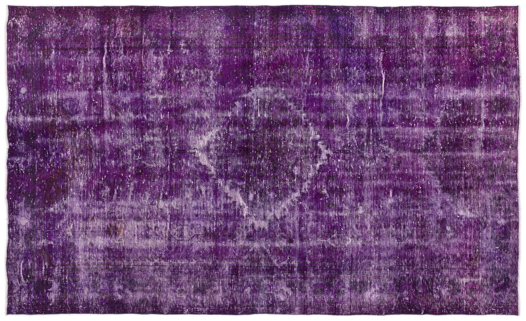 Purple Over Dyed Vintage Rug 5'10'' x 9'9'' ft 178 x 298 cm