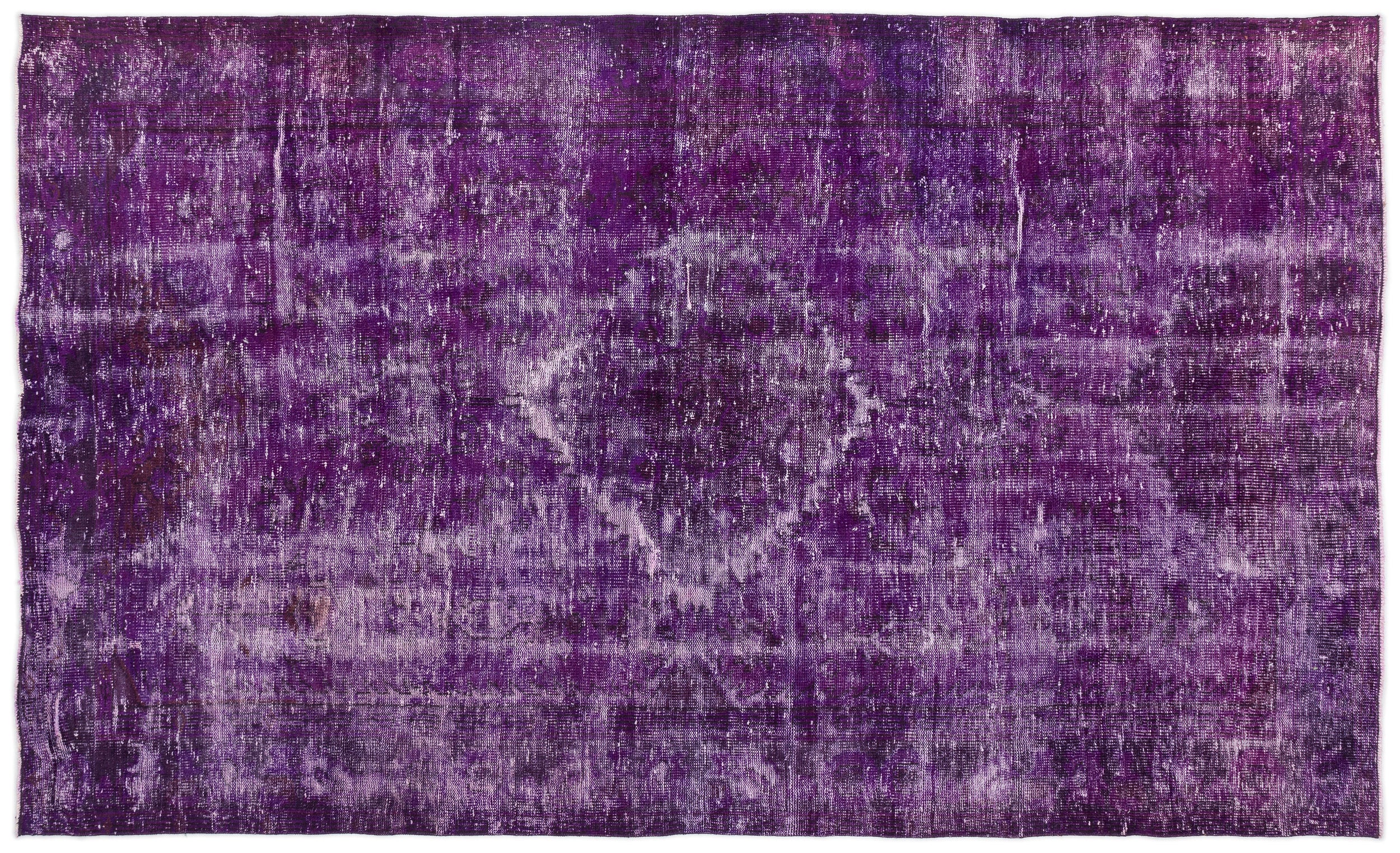 Purple Over Dyed Vintage Rug 5'10'' x 9'9'' ft 178 x 298 cm