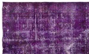 Purple Over Dyed Vintage Rug 5'10'' x 9'9'' ft 178 x 298 cm