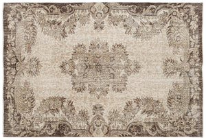 Naturel Over Dyed Vintage Rug 5'9'' x 8'4'' ft 175 x 255 cm