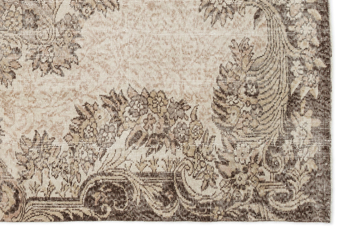 Naturel Over Dyed Vintage Rug 5&#39;9&#39;&#39; x 8&#39;4&#39;&#39; ft 175 x 255 cm