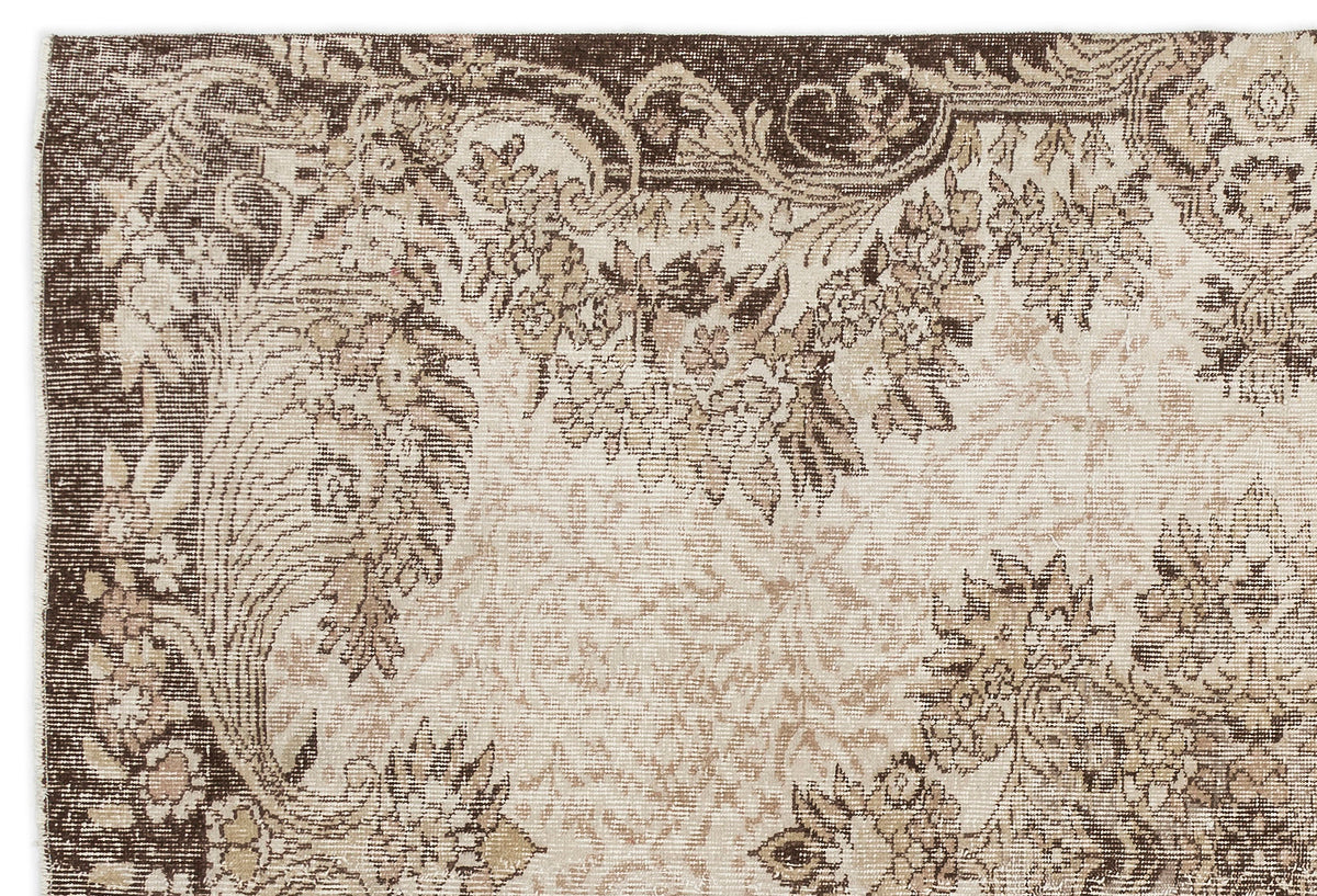 Naturel Over Dyed Vintage Rug 5&#39;9&#39;&#39; x 8&#39;4&#39;&#39; ft 175 x 255 cm