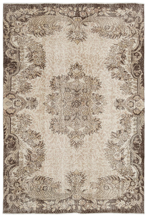 Naturel Over Dyed Vintage Rug 5'9'' x 8'4'' ft 175 x 255 cm