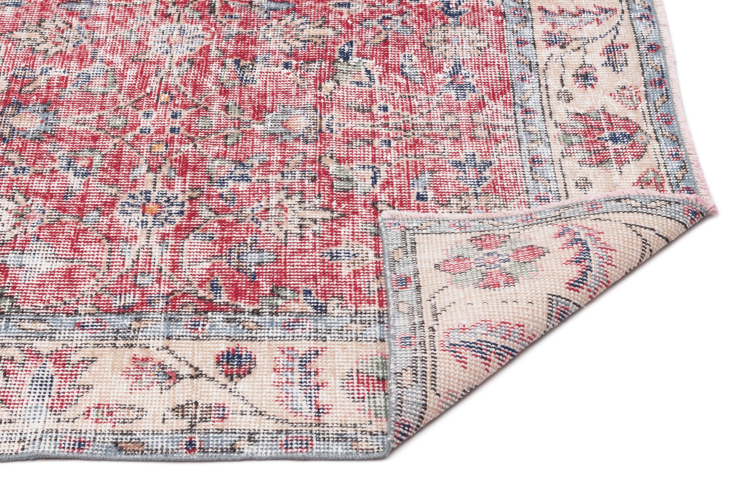 Naturel Over Dyed Vintage Rug 5'3'' x 9'1'' ft 161 x 276 cm