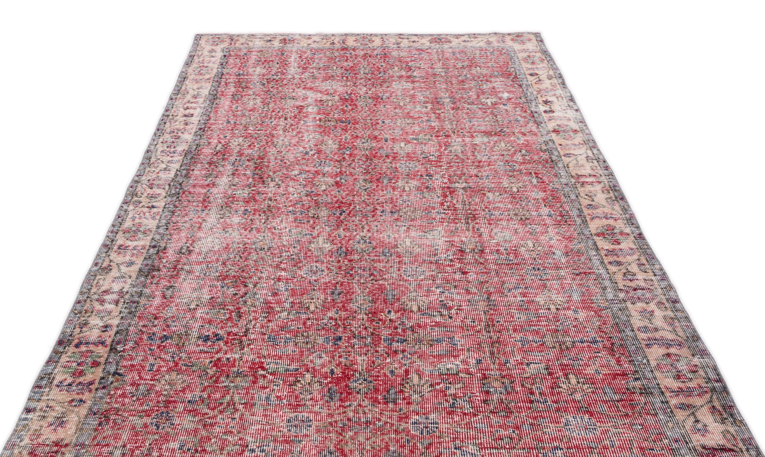 Naturel Over Dyed Vintage Rug 5'3'' x 9'1'' ft 161 x 276 cm