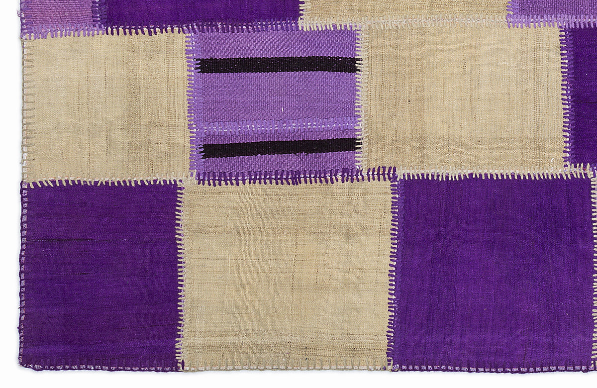 Mixed Over Dyed Kilim Patchwork Unique Rug 5&#39;3&#39;&#39; x 7&#39;7&#39;&#39; ft 160 x 230 cm
