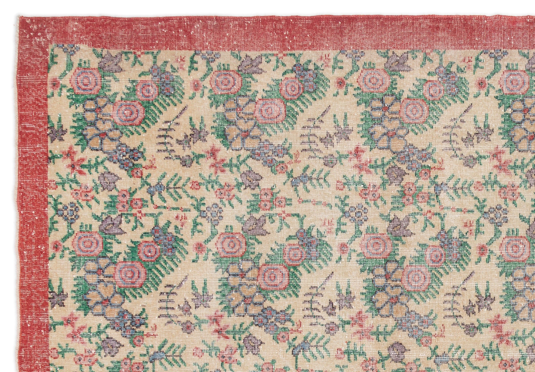 Naturel Over Dyed Vintage Rug 7'1'' x 10'2'' ft 215 x 311 cm