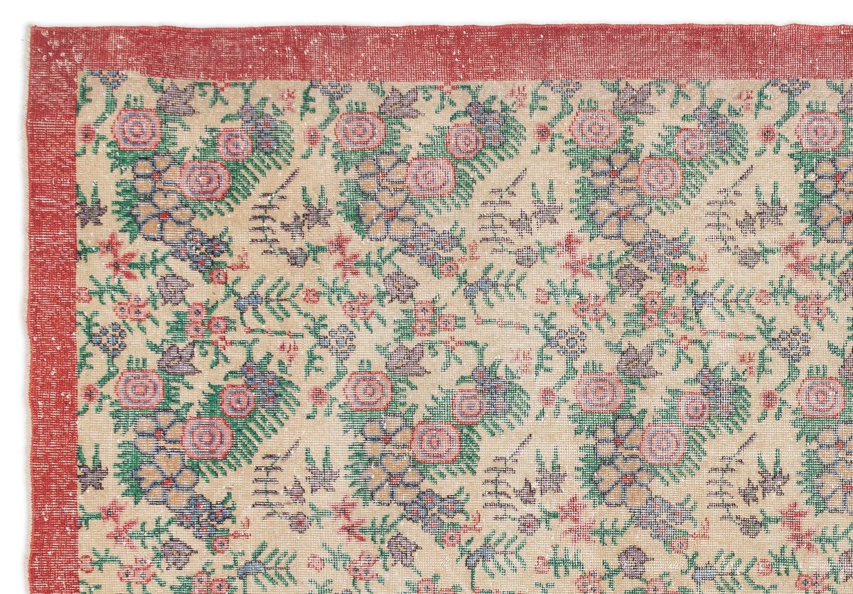 Naturel Over Dyed Vintage Rug 7&#39;1&#39;&#39; x 10&#39;2&#39;&#39; ft 215 x 311 cm