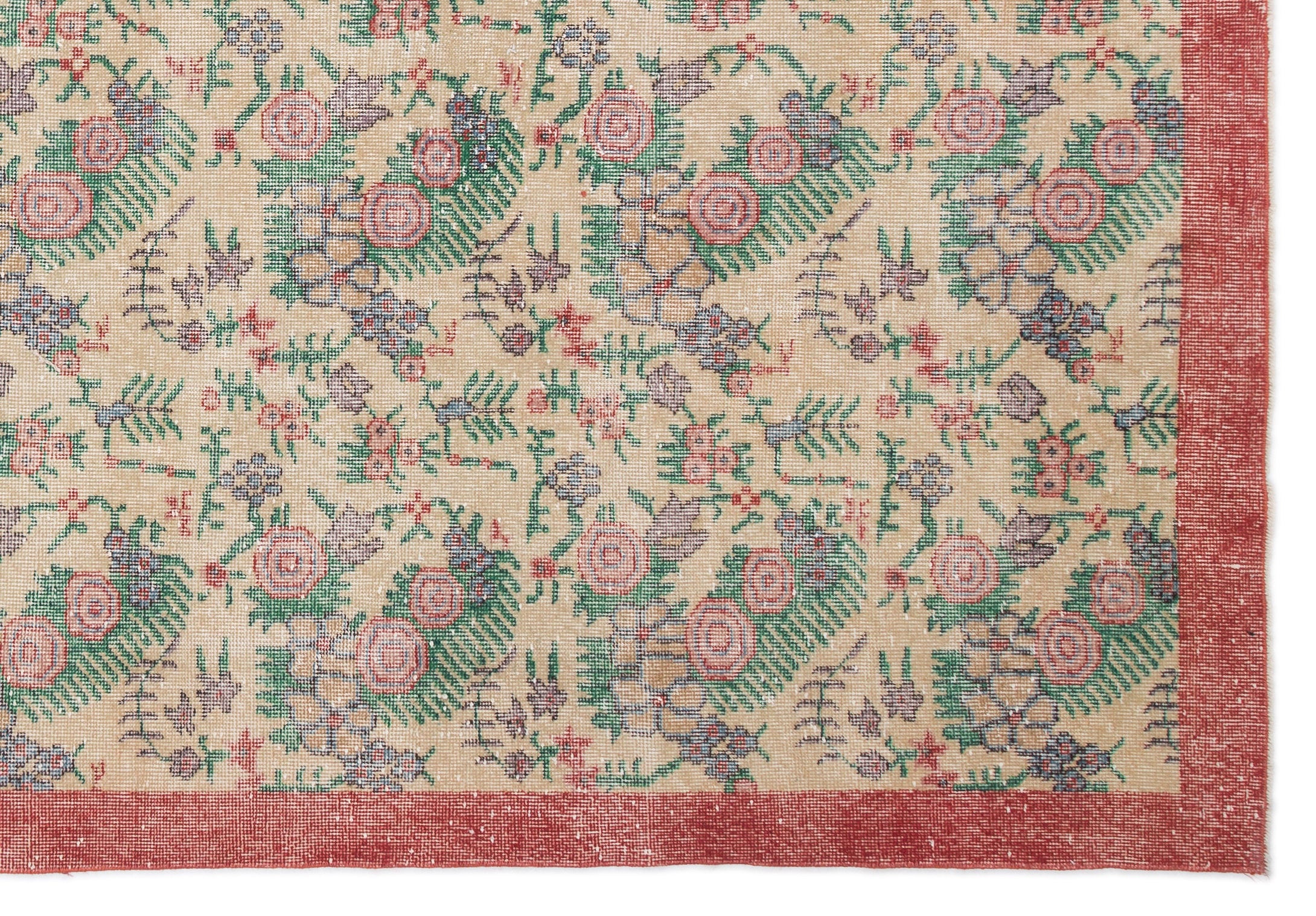 Naturel Over Dyed Vintage Rug 7'1'' x 10'2'' ft 215 x 311 cm