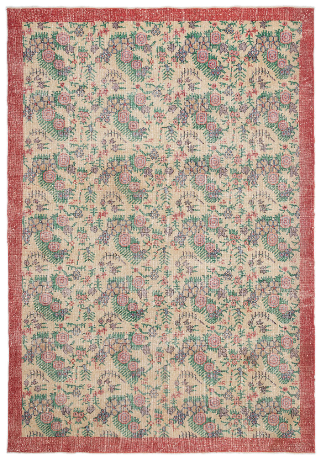 Naturel Over Dyed Vintage Rug 7'1'' x 10'2'' ft 215 x 311 cm