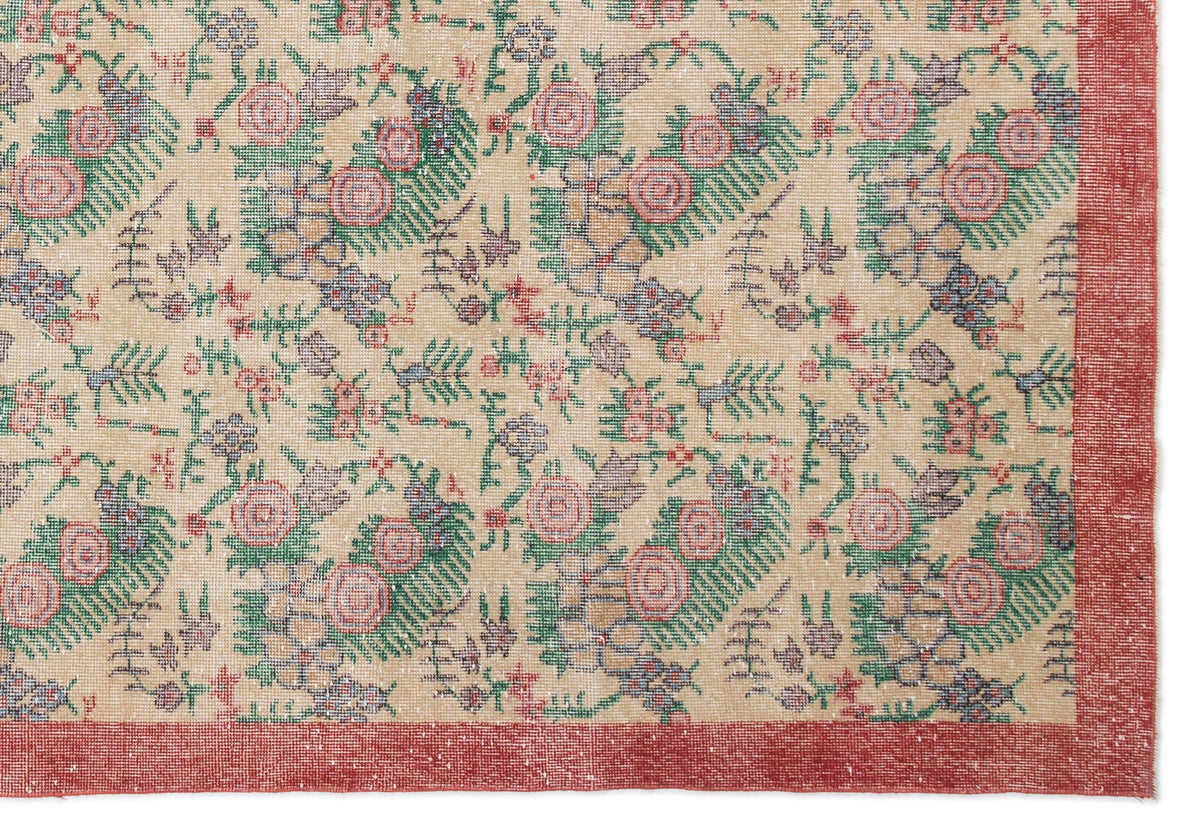 Naturel Over Dyed Vintage Rug 7&#39;1&#39;&#39; x 10&#39;2&#39;&#39; ft 215 x 311 cm