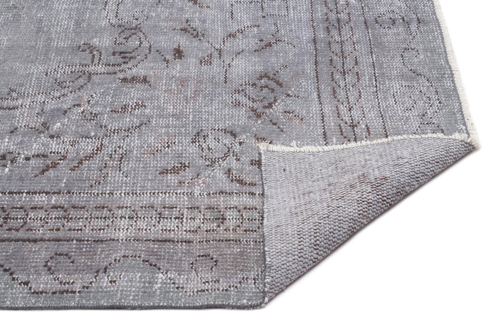 Gray Over Dyed Vintage Rug 5'12'' x 9'9'' ft 182 x 297 cm