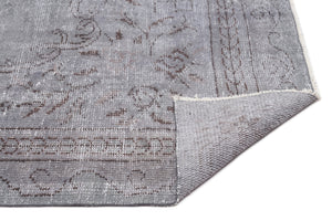 Gray Over Dyed Vintage Rug 5'12'' x 9'9'' ft 182 x 297 cm
