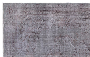 Gray Over Dyed Vintage Rug 5'12'' x 9'9'' ft 182 x 297 cm