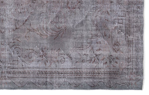 Gray Over Dyed Vintage Rug 5'12'' x 9'9'' ft 182 x 297 cm