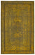 Yellow Over Dyed Vintage Rug 5'8'' x 8'12'' ft 172 x 274 cm