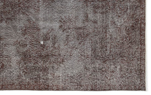 Gray Over Dyed Vintage Rug 5'9'' x 9'2'' ft 174 x 280 cm