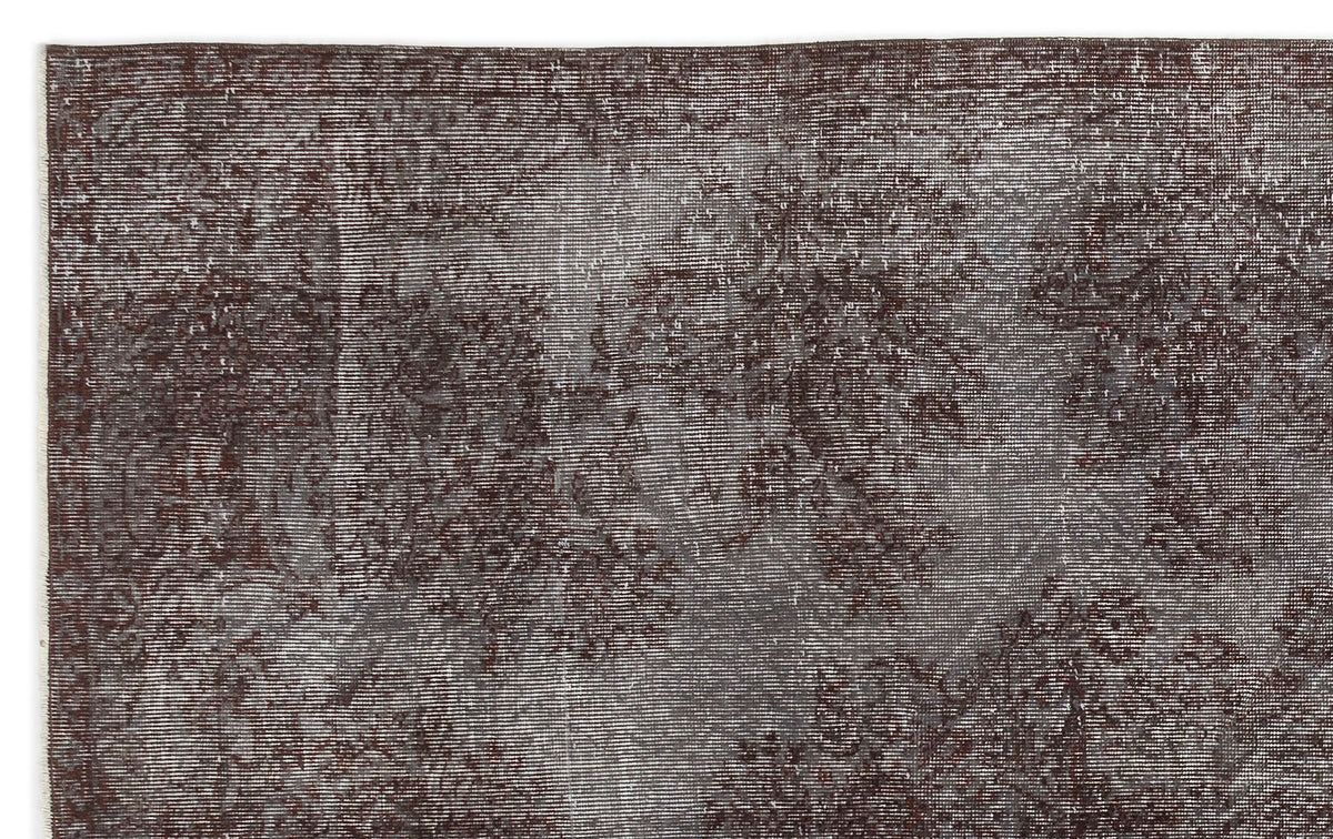 Gray Over Dyed Vintage Rug 5&#39;9&#39;&#39; x 9&#39;2&#39;&#39; ft 174 x 280 cm