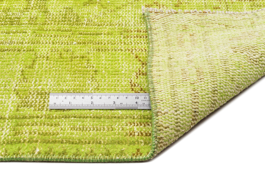 Green Over Dyed Vintage Rug 6'0'' x 8'5'' ft 184 x 256 cm