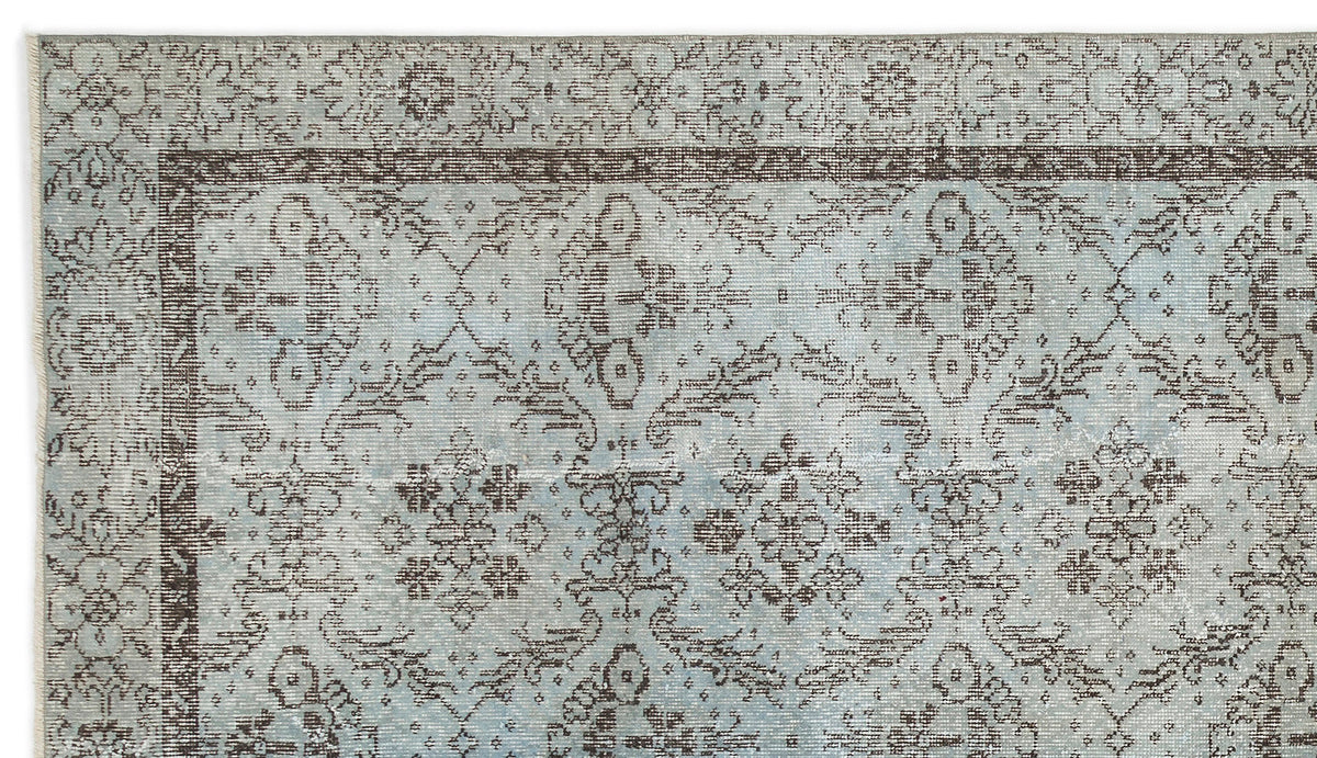 Blue Over Dyed Vintage Rug 5&#39;3&#39;&#39; x 9&#39;1&#39;&#39; ft 160 x 278 cm