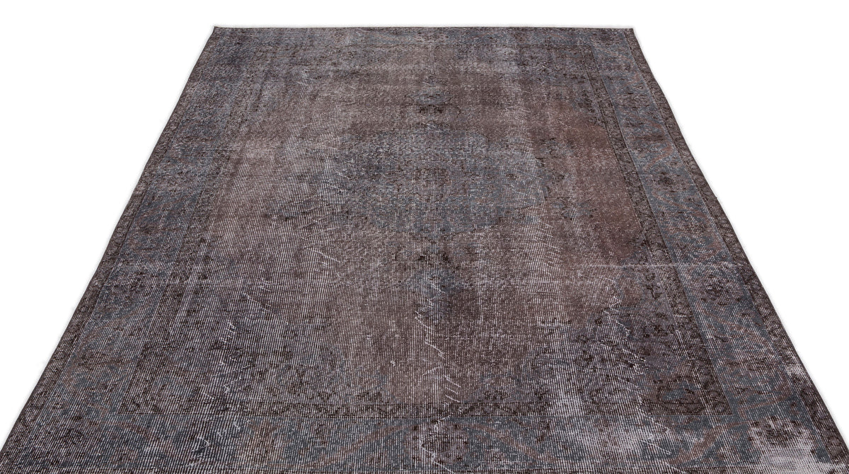 Gray Over Dyed Vintage Rug 5&#39;7&#39;&#39; x 9&#39;1&#39;&#39; ft 170 x 278 cm