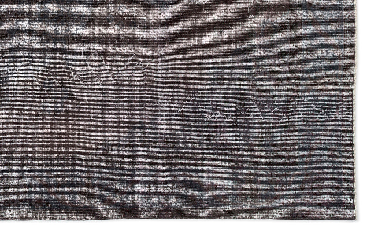 Gray Over Dyed Vintage Rug 5&#39;7&#39;&#39; x 9&#39;1&#39;&#39; ft 170 x 278 cm