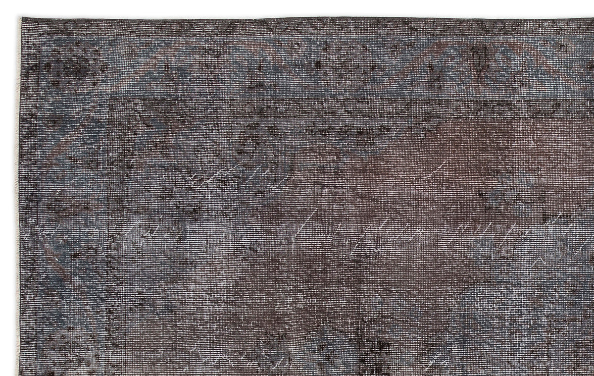 Gray Over Dyed Vintage Rug 5&#39;7&#39;&#39; x 9&#39;1&#39;&#39; ft 170 x 278 cm