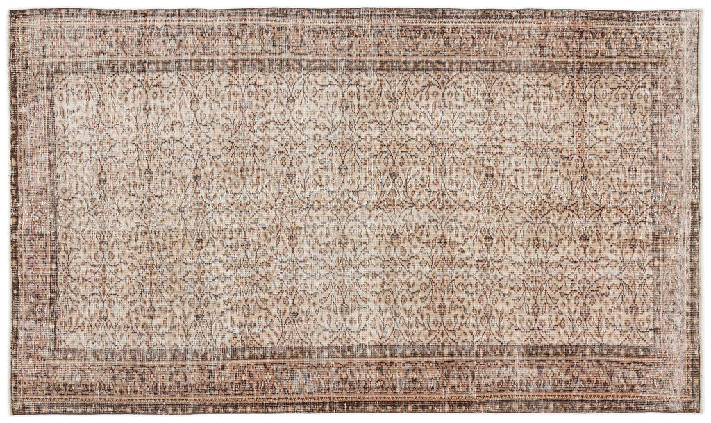 Beige Over Dyed Vintage Rug 5'3'' x 8'10'' ft 161 x 270 cm