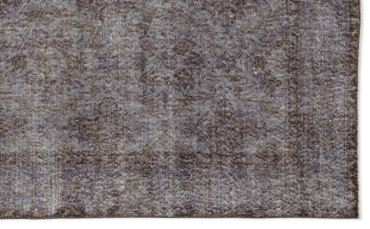 Gray Over Dyed Vintage Rug 5&#39;7&#39;&#39; x 9&#39;4&#39;&#39; ft 171 x 284 cm