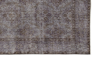 Gray Over Dyed Vintage Rug 5'7'' x 9'4'' ft 171 x 284 cm