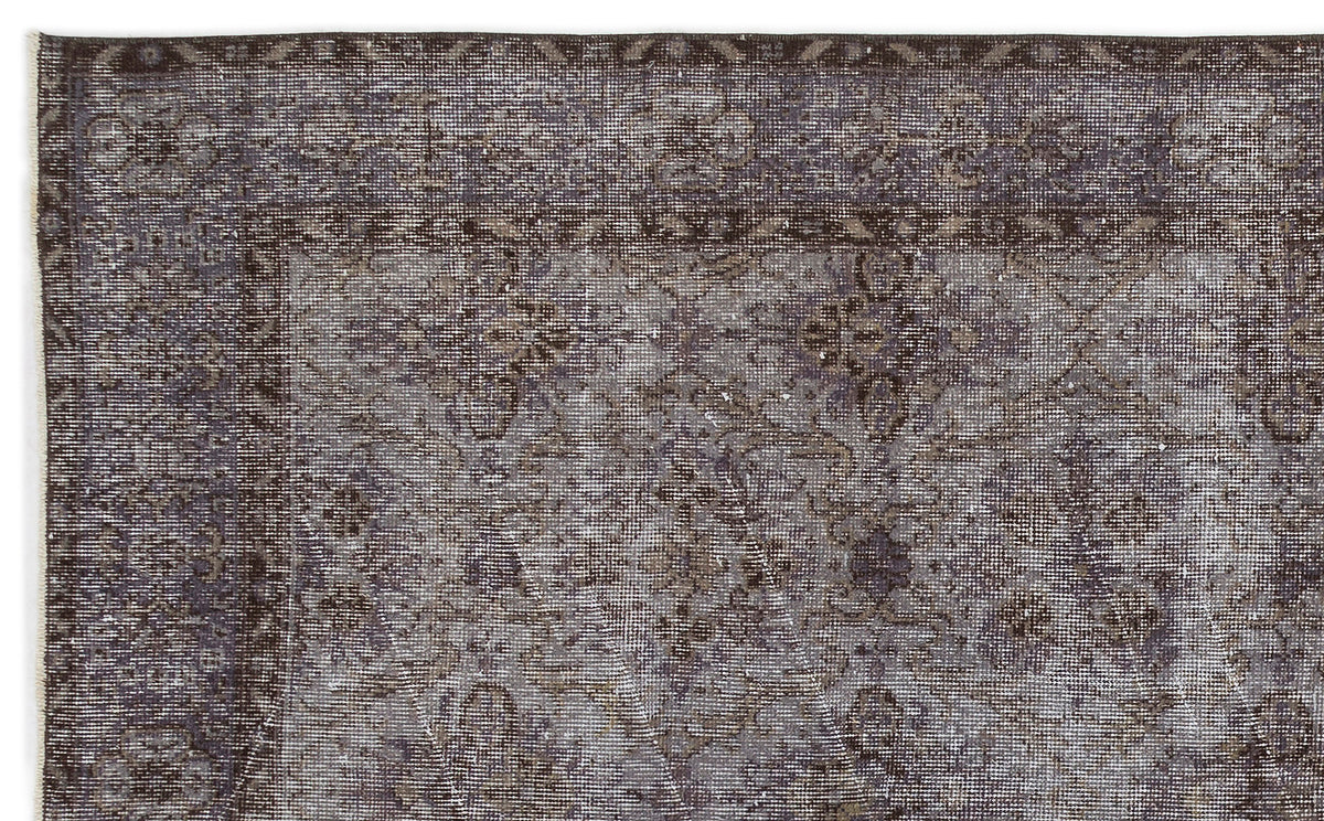 Gray Over Dyed Vintage Rug 5&#39;7&#39;&#39; x 9&#39;4&#39;&#39; ft 171 x 284 cm