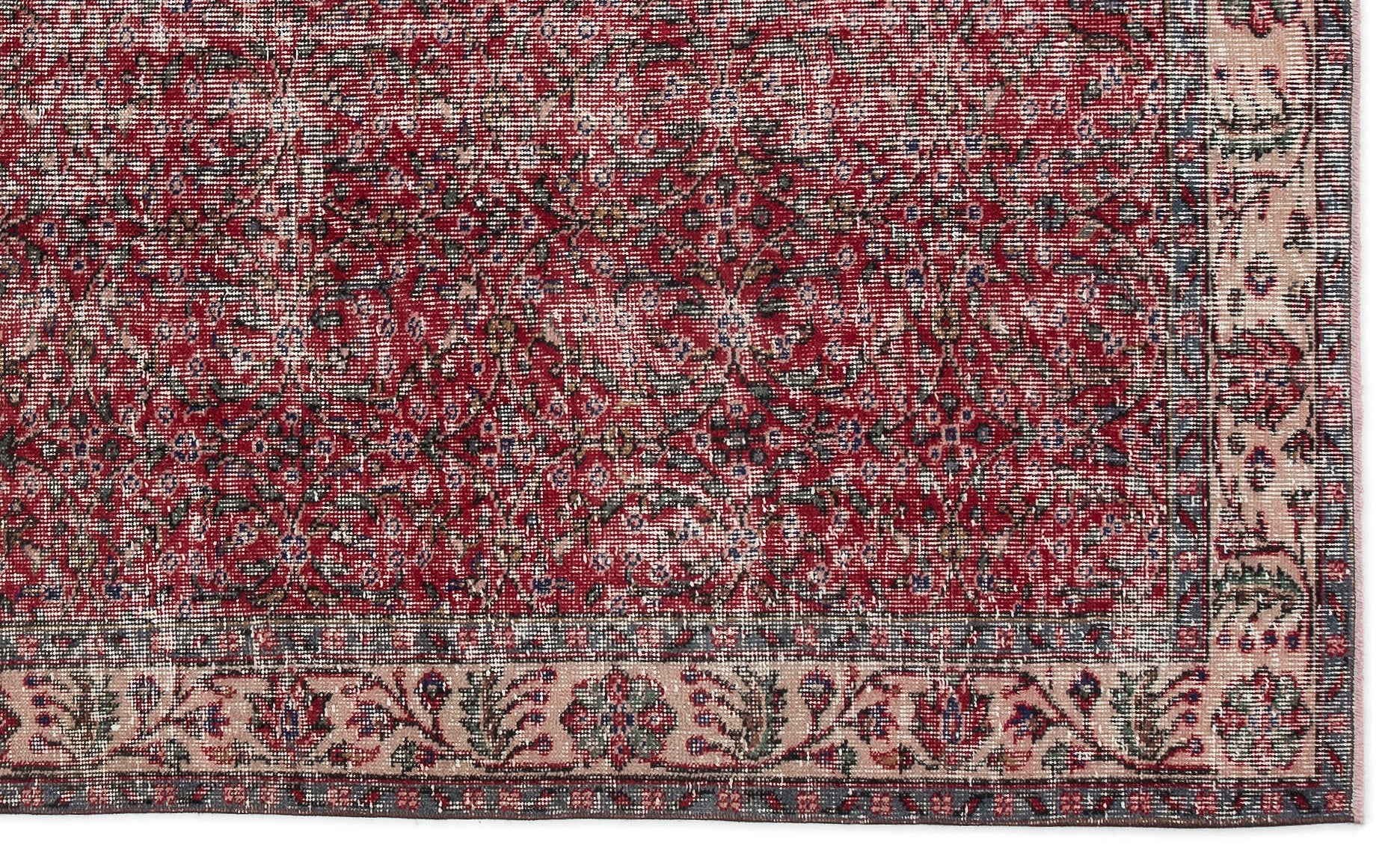 Naturel Over Dyed Vintage Rug 5'6'' x 9'1'' ft 167 x 278 cm