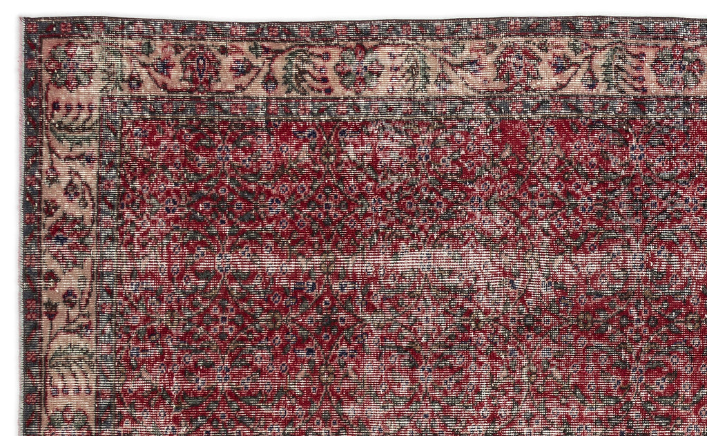 Naturel Over Dyed Vintage Rug 5'6'' x 9'1'' ft 167 x 278 cm