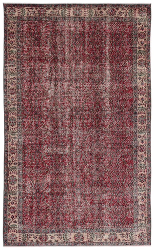 Naturel Over Dyed Vintage Rug 5'6'' x 9'1'' ft 167 x 278 cm