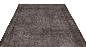 Gray Over Dyed Vintage Rug 5'9'' x 9'7'' ft 174 x 292 cm